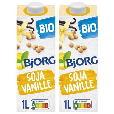 Bjorg Soja Vanille Boisson Végétale Bio, Lot de 2x1L