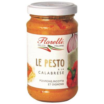 Florelli Sauce Pesto à la Calabrese - Poivrons, Ricotta et Oignons, 190g