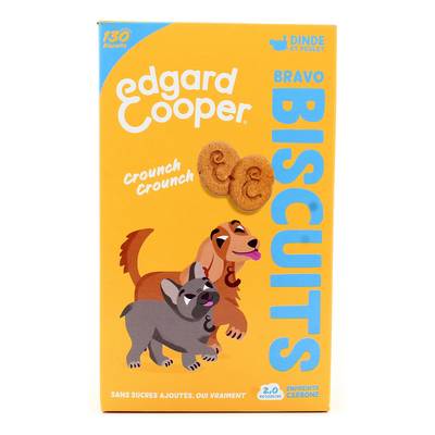 Edgard Cooper Biscuit Dinde - Friandise Récompense pour Chien adulte, 400g