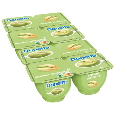 Danette Crème dessert pistache, 2 packs de 4x125g