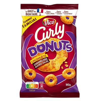 Curly Soufflés Donuts Cacahuète caramélisée, 160g