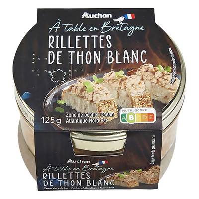 Auchan Terroir Rillettes de thon blanc, 125g