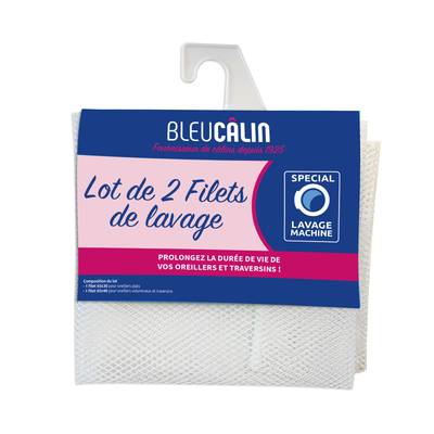 Bleu calin Lot de 2 filets de lavage pour oreillers