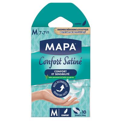 Mapa Gants douceur satinée, 10 gants - taille S