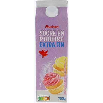 Auchan Sucre en poudre extra fin, 750g
