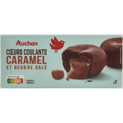 Auchan Coeur coulant caramel et beurre salé, 190g