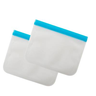 Dotz 2 sacs conservation zip réutilisables Peva Bleu, 1,3L