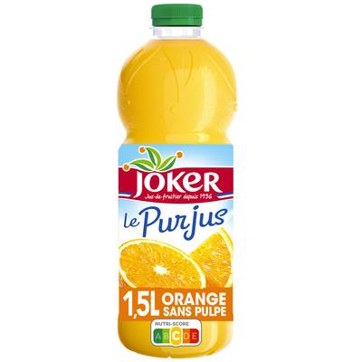 Joker Pur jus d'orange sans pulpe, 1,5L