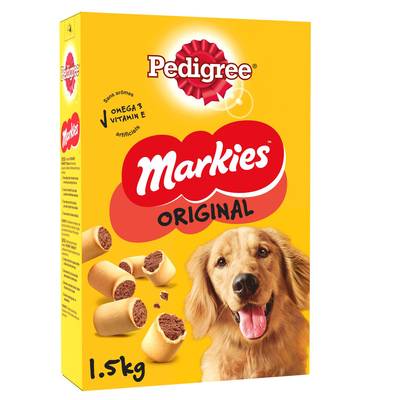 Pedigree Biscuits Markies trio - Friandise Récompense pour chien moyen et grand, 1,5kg