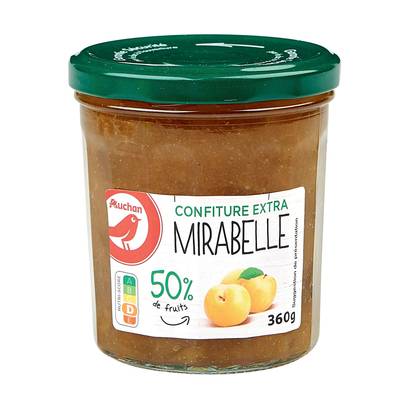 Auchan Confiture extra de mirabelles, 360G
