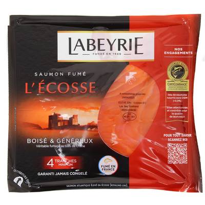Labeyrie Saumon Fumé Le Boisé d'Écosse, 4 tranches - 130g