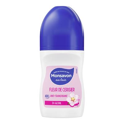 Monsavon Déodorant bille fleur de cerisier, 50ml