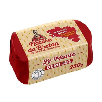 Nature de Breton Beurre demi sel moulé, 250g