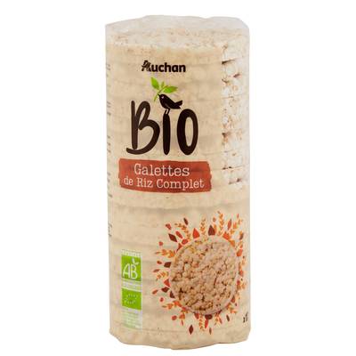 Auchan BIO Fines galettes de riz complet bio, 130g