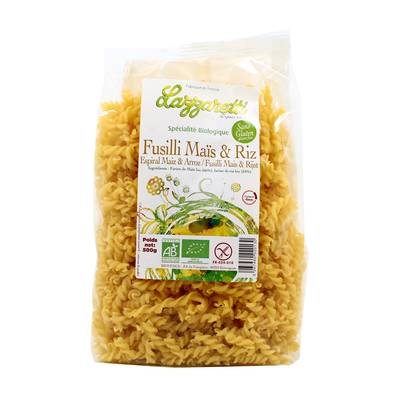 Lazzaretti Pâtes Fusilli Maïs et Riz Bio, 500g