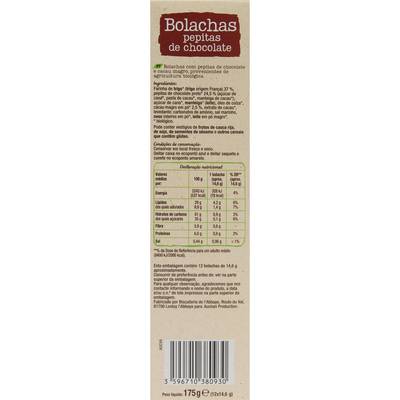 3596710380930 - Auchan BIO - Cookies aux pépites de chocolat bio x12