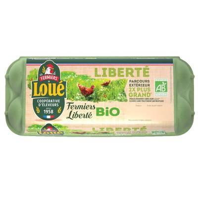 Loué 10 Oeufs bio fermier calibre moyen, 10 oeufs