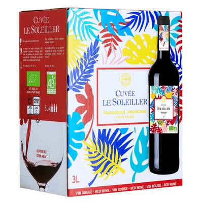 Vin De France rouge Cuvée Le Soleiller Bio, Bag in box 3L