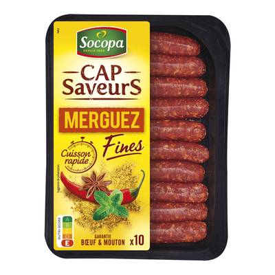 Socopa 10 Merguez fines Cap Saveurs 10x23g, 230g