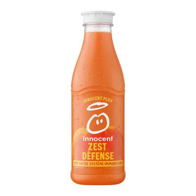 innocent Zest Défence, Pur Jus Orange, Carotte, Mandarine, Citron, Gingembre + Vitamines., 75cl