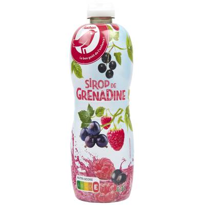 Auchan Sirop de grenadine, 1,3L