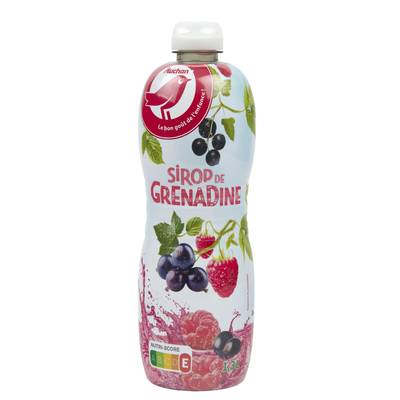 Auchan Sirop de grenadine, 1,3L