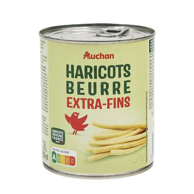 Auchan Haricots beurre extra fins, 440g
