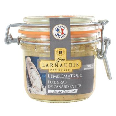 Jean Larnaudie Foie Gras de Canard Entier au Sel de Guérande, 160g