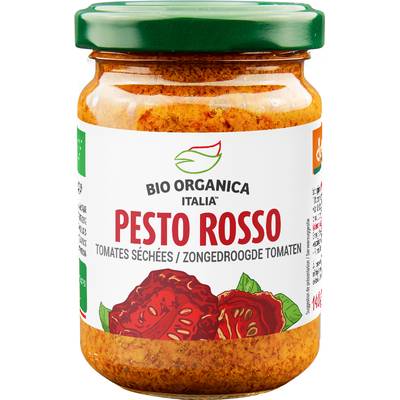 Bio Organica Italia Pesto Rouge bio, aux tomates sèchées, 140g