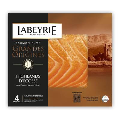Labeyrie Saumon Fumé Highlands d'Ecosse, 4 tranches - 120g