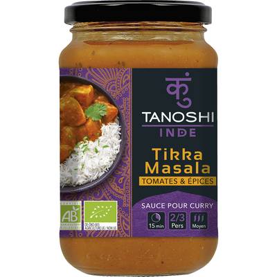 Tanoshi - Inde Sauce Tikka Masala Bio, 345g