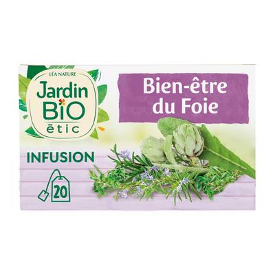 Jardin Bio Etic Infusion Bien-être du Foie Bio - 20 sachets, 30g
