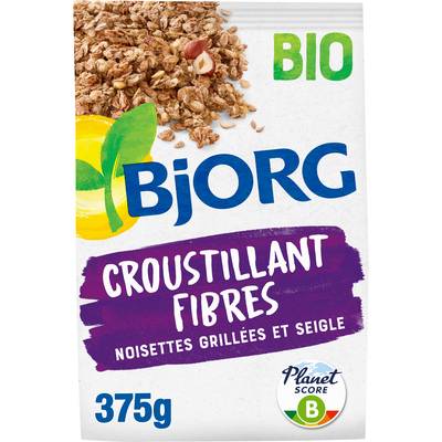 Bjorg Céréales Croustillant Fibres Bio, 375g