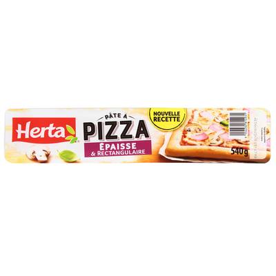 Herta Pâte à Pizza Epaisse et Rectangulaire, 540g