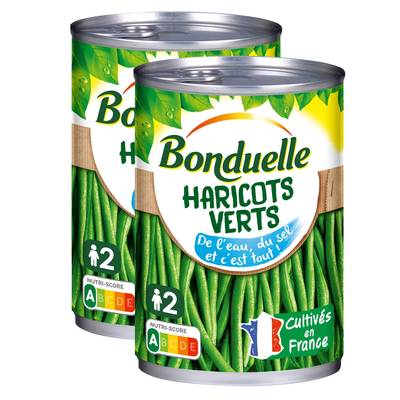 Bonduelle Haricots verts extra-fins, Lot de 2x220g