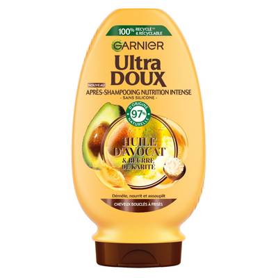 Garnier - Ultra Doux Après-Shampooing à l'Huile d'Avocat et au Beurre de Karité, 200ml