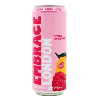 Embrace LONDON, Boisson Pétillante Citron Framboise, 33cl