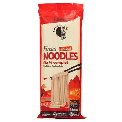 Autour Du Riz Nouilles fines de riz ½ complet bio, 170g