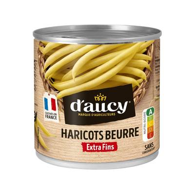 D'aucy Haricots beurre extra fins, 220g