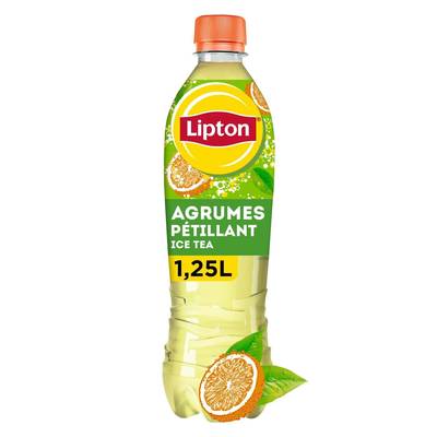 Lipton Boisson au thé glacé pétillant saveur agrumes, 1,25L