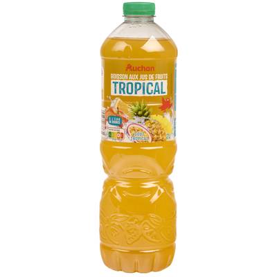 Auchan Boisson au jus de fruits goût tropical, 2L