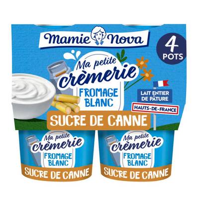 3456772021632 - Mamie Nova - Fromage blanc au sucre de canne