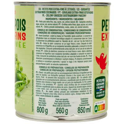 3596710401932 - Auchan - Petits pois à l'étuvée extra-fins
