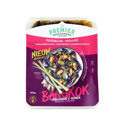 Premier Seafarmers By Nature Moule Bangkok aux épices citronnelle et gingembre, Barquette de 500g