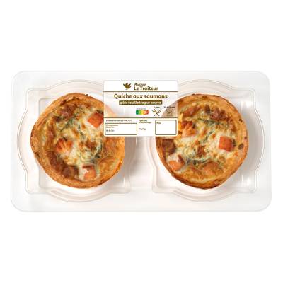 Auchan Le Traiteur Quiche aux 2 Saumons, 2x150g
