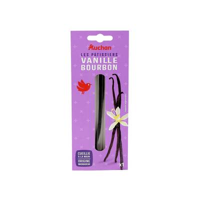 Auchan Les Pâtissiers Gousse de vanille bourbon, 1 pièce