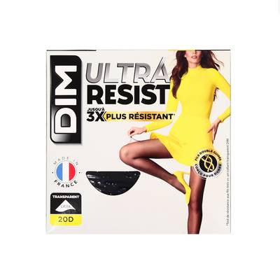 Dim Collant femme transparent voile en Lycra renforcé Noir, taille 3 20D