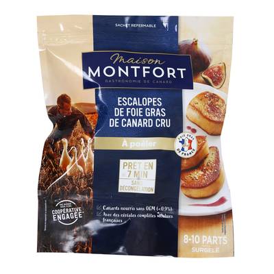 Maison Montfort Escalopes de foie gras de canard cru, 450g