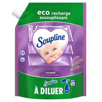 Soupline Adoucissant Lavande recharge, 600ml