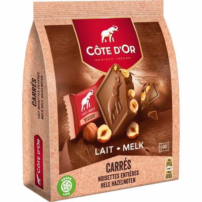 Côte d'Or Carré Lait Noisettes, 200g
